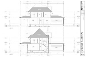 Creekside Traditional East Cross Section