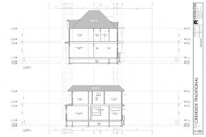 Creekside Traditional East West Cross Section