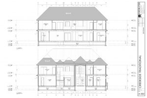 Creekside Traditional North Cross Section