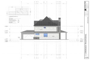 Creekside Traditional West Elevation