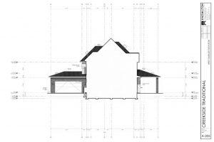 Creekside Traditional West Garage Elevation