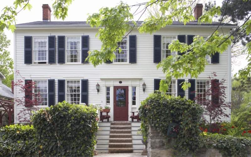 Single-family colonial style home.