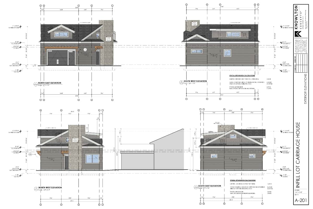 Infill Carriage House Elevations